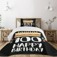thumbnail image 3 of Ambesonne Colorful Quilted Bedspread Set 2 Pcs, Milestone Party, Twin Size, Multicolor, 3 of 6