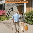 thumbnail image 6 of 1pcs U-Shaped Wall Mount Handrail Iron Outdoor Grab Bar Black Hand railings for 1 to 3 Steps Stairs(Dia 1" Iron Pipe,17.71''Length,16.53''Height), 6 of 8
