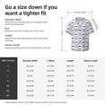 thumbnail image 5 of Lsque Hipster Mustache print Men's Cuban Collar Short Sleeve Shirt Summer Beachwear Casual Button Down Fashionable Vacation Leisure Shirt-3X-Large, 5 of 7