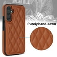 thumbnail image 5 of ELEHOLD Wallet Case for Samsung Galaxy A14 5G,RFID Blocking Card Holders Luxury Argyle Pattern Leather Case Kickstand Magnetic Button Slim Lightweight Shockproof Purse Case,Brown, 5 of 8