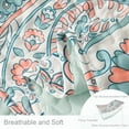 thumbnail image 3 of Exclusivo Mezcla Reversible Boho Quilt Set King Size, 3 Pieces Paisley Aqua All Season Bedspreads, Ultra Soft Floral Coverlet Bedding Set with Printed Pattern (1 Quilt, 2 Pillow Shams), 3 of 8