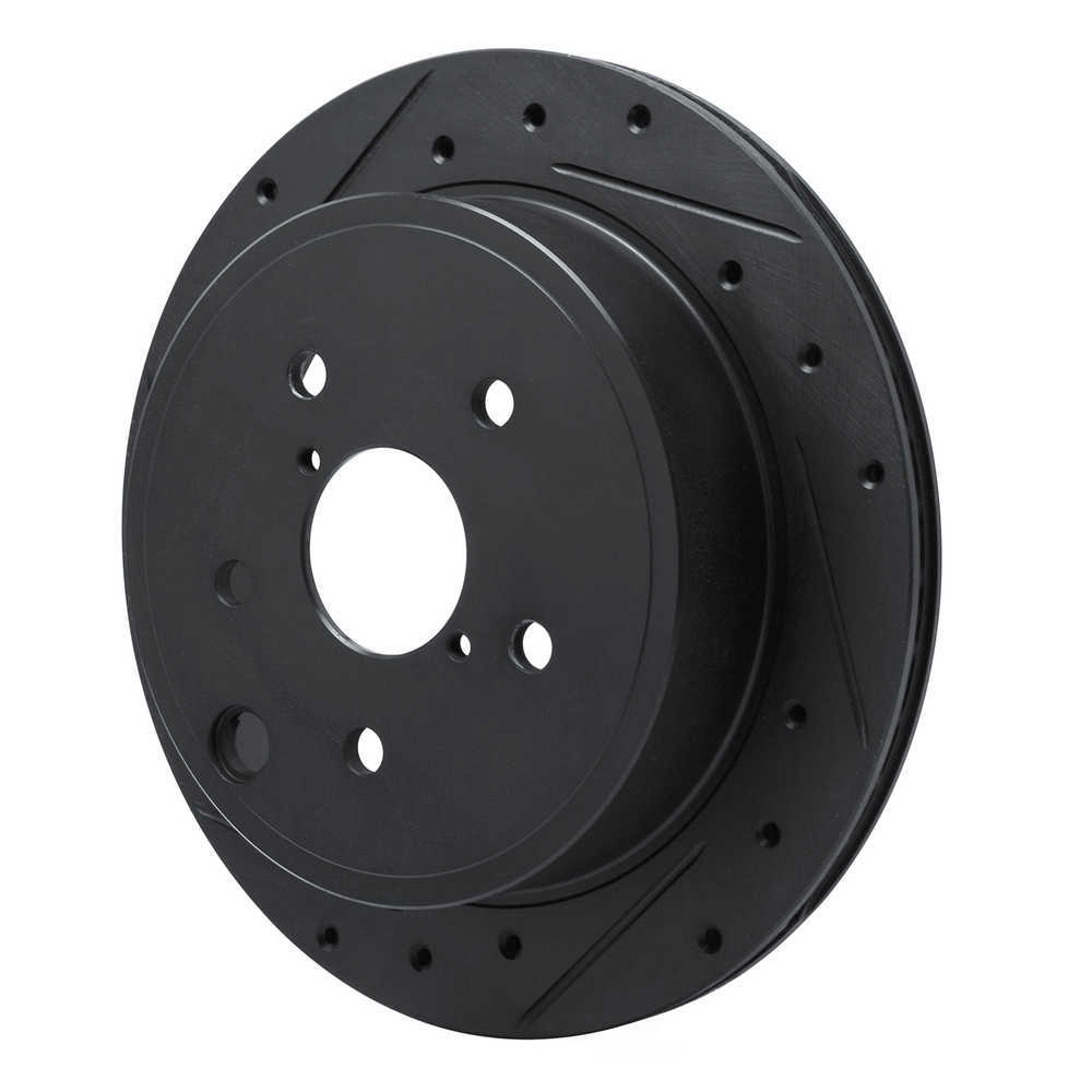 Dynamic Friction Company 633-13050L DFC Brake Rotor - Drilled And Slotted - Black