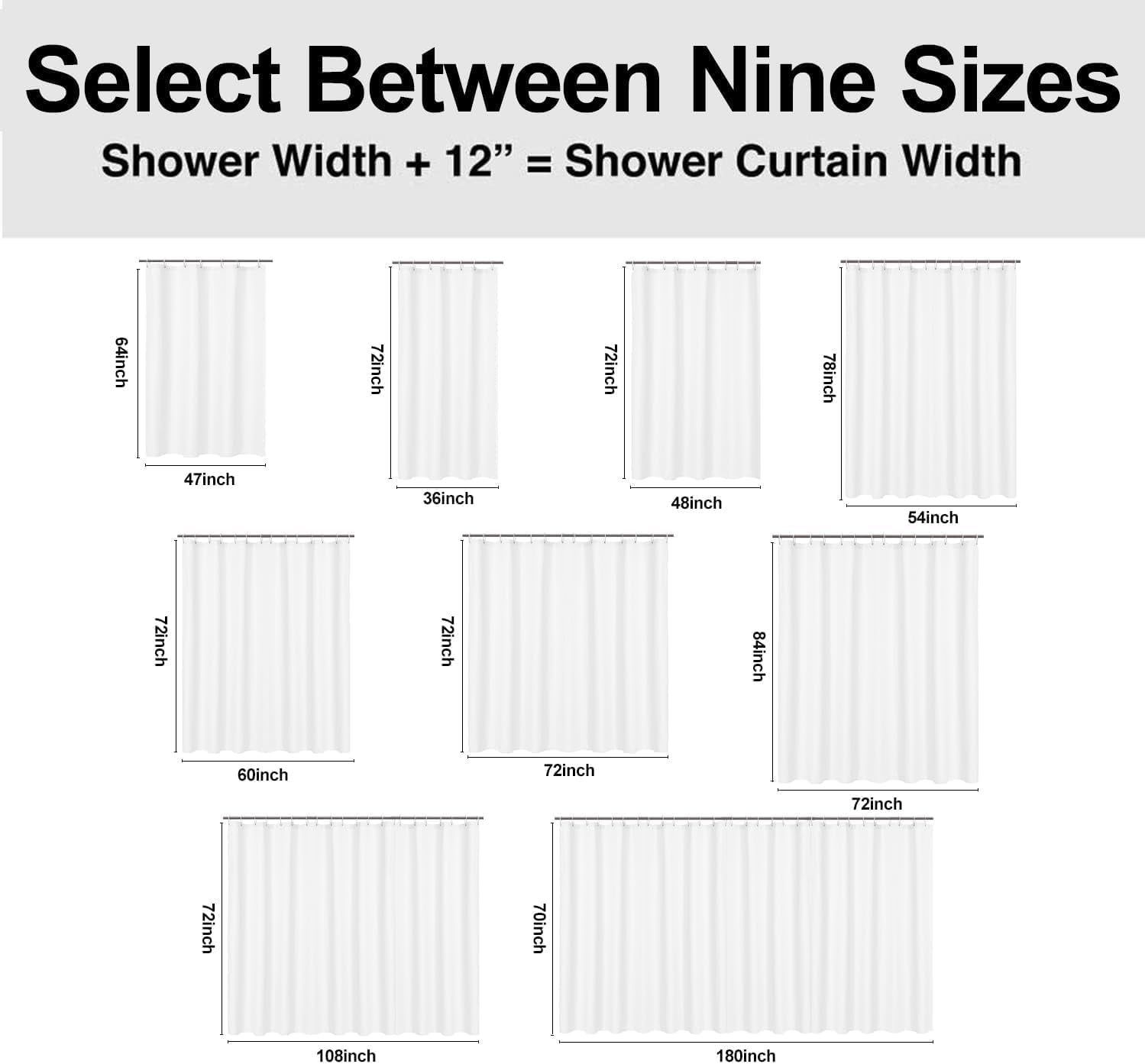 Pink Gray Flower Shower Curtain 72''''W x 72''''L White Grey Daisy Floral Ink Painting Botanical Simple Elegance Bathroom Curtains Polyester Fabric 12 Pack Plastic Hooks