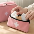 thumbnail image 6 of First Aid Kit, Pink Portable 4 Piece Set, Lightweight Empty Medical Storage Pouches with Carrying Handle for Travel Camping Outdoor Home Emergency Survival Use, 6 of 8