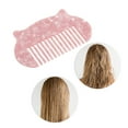 thumbnail image 6 of Unique Bargains 1 Pc Women Durable Cat Ear Hair Comb Cherry Blossom Pink Acetate Sheet, 6 of 6