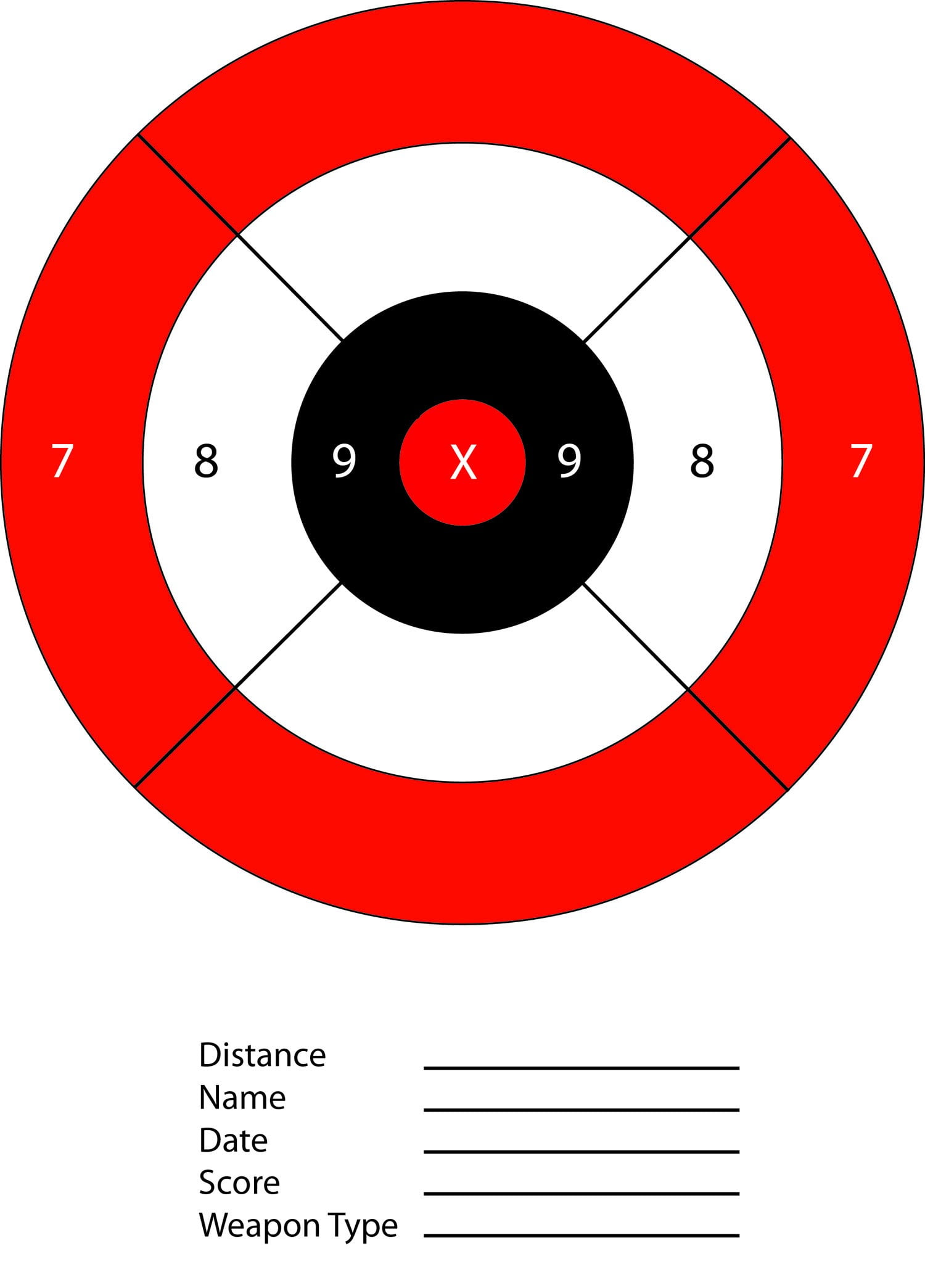 red black bullseye paper shooting range targets walmartcom