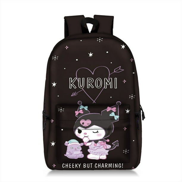 Sanrio Kuromi-mochila de Anime Melody para estudiantes de escuela primaria, bolso de hombro con estampado de dibujos animados, bolsa de almacenamiento para niñas lindas, nuevo Fivean unisex