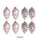 thumbnail image 5 of Billuyoard 8 Uds. De pino de plástico ABS que cuelga, hermosas decoraciones navideñas de cono de pino, 8 Uds. En 1 paquete Kits de decoración para fiestas Oro rosa, 5 of 5
