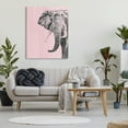 thumbnail image 2 of Stupell Industries Simple Elephant Large Tusked Safari Animal Rustic Pink, 36 x 48, Design by Patricia Pinto, 2 of 6