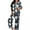 Navy, variant on Women's Pajama Sets Floral Print Button Down Comfy Outfit Soft Nightwear Casual Home Wear Pjs Sets Sleepwear Navy XL