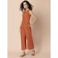 thumbnail image 3 of Indya Women's Orange Viscose Knotted Jumpsuit, 3 of 6