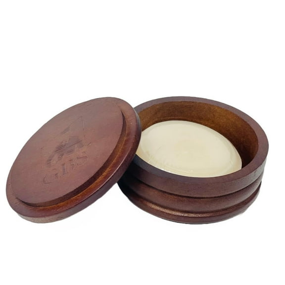 Wood Shaving Bowl & 97% All Natural Gbs Ocean Driftwood Shave Soap