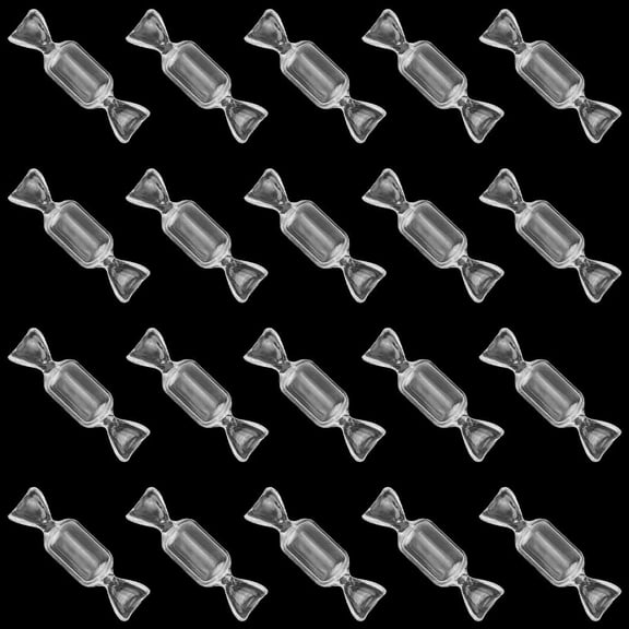 Transparent Plastic Candy Shaped Trinket Storage Boxes Gift Candy Packing Boxes Clear 8x2.15x2.4cm 30pcs/set