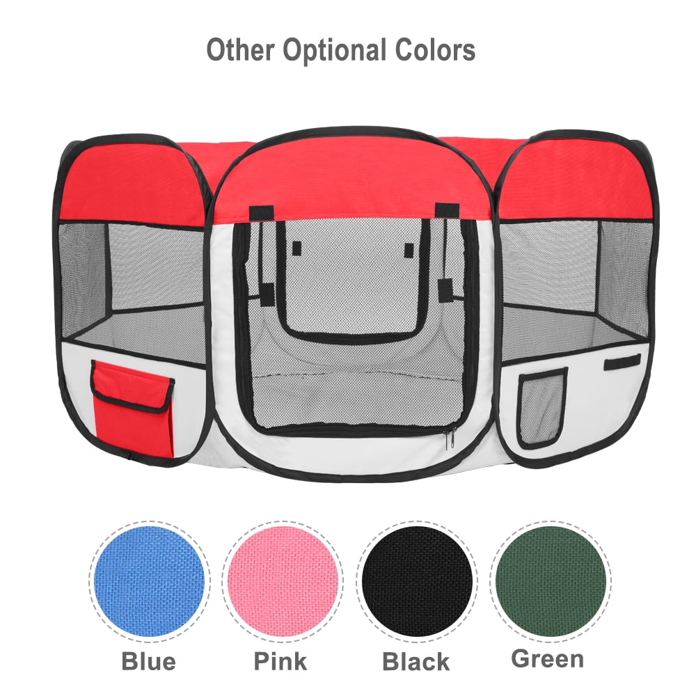 HOBBYZOO 36" Portable Foldable Pet Playpen + Carrying Case Indoor