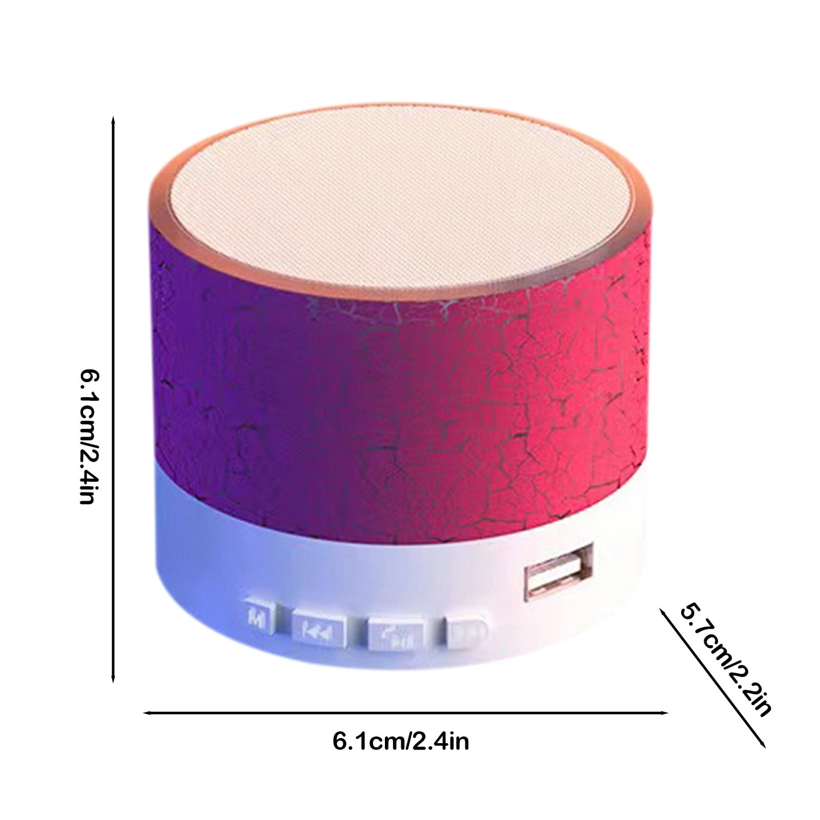 3 Set of Small Crack Bluetooth Speaker Outdoor Portable Subwoofer Wireless Small Speaker Home Desktop Luminous Mini Speaker