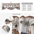 thumbnail image 5 of Farmhouse Tie Up Valance Curtains for Windows, Kitchen Curtains Window Shades, Retro Country Star Berry Vintage Wood Grain Light Filtering Roman Curtain Valances for Bedroom/Bathroom/Cafe 54"x18", 5 of 9