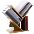 thumbnail image 1 of KAKOWELY 3 Layers Wooden Bookcases Tabletop Tree Bookshelf Small Desktop Bookcase Fashion Storage Rack Estanteria,15.94"X11.81"X6.3", 1 of 4