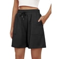 thumbnail image 6 of SWQZVT Women's Sweat Shorts with Pockets, Elastic Drawstring Waist Casual Athletic Lounge Running Shorts, 6 of 9