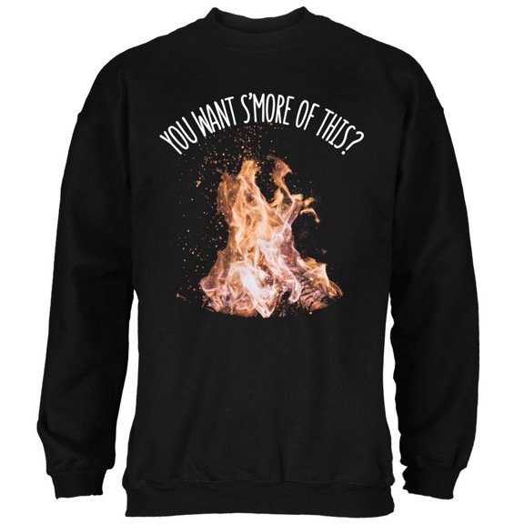 Autumn You Want S'more of This Bonfire Pun Mens Sweatshirt Black SM