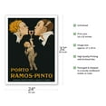 thumbnail image 2 of Porto Ramos-Pinto - Couple Kissing Cupid Port Wine - Adriano Ramos Pinto & Irmão Lda-Porto - Vintage Advertising Poster by René Vincent c.1920s - Bamboo Fine Art 290gsm Paper Print (Unframed) 24x32in, 2 of 4