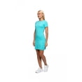 thumbnail image 3 of Women's Modern Fitted Crewneck Mini T-Shirt Dress, S, Light Turquoise, by Ambesonne, 3 of 3