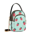 thumbnail image 7 of FORMRS Crossbody Bag for Women Quilted Travel Shoulder Cell Phone Purse with Chain Strap Handbag, Green Strawberry, 7 of 7