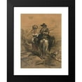 thumbnail image 2 of Alexandre-Gabriel Decamps 14x18 Black Modern Framed Museum Art Print Titled - The Encounter, 2 of 5