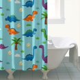 thumbnail image 4 of Light Blue Dinosaurs Palms Eggs Pattern Shower Curtain 72"x72" ,Bathroom Decorative Shower Curtains Set with 12 Hooks,Modern Waterproof Washable Shower Curtain, 4 of 6