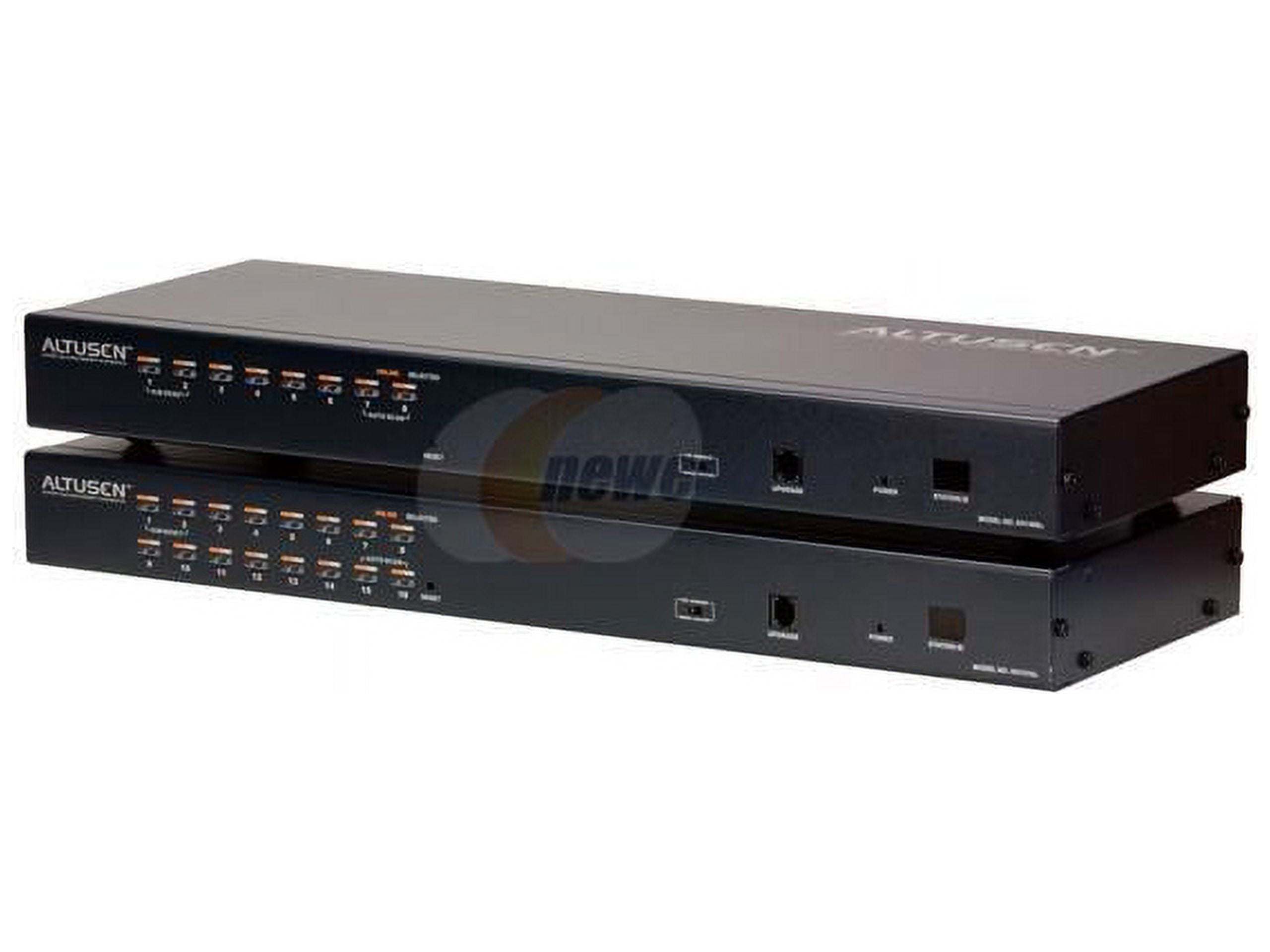 ATEN KH1508A KVM Extender - 8 Computer(s) - UXGA - 1600 x 1200 Maximum Video Resolution - 8 x Network (RJ-45) - 2 x PS/2 Port - 1 x VGA - 110 V AC, 220 V AC Input Voltage - Rack-mountable - 1U