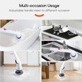 thumbnail image 2 of REECOO Cordless Electric Spin Scrubber,380RPM High Speed Rotation,Fast Charging-Long Lasting,Power Scrubber with 3 Replaceable Scrubbing Brush Heads for Cleaning Bathroom Bathtubs, Tile Gaps, Mirrors, 2 of 6