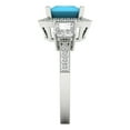thumbnail image 3 of Three-Stone Engagement Ring for Women - 3.005ct Simulated Turquoise in 14K White Gold Promise Ring, 3 of 6