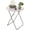 White Marble, variant on TV Tray Table, Portable TV Dinner Table for Eating, Small Foldable Round Table, TV Side Trays Table Set of 2, Snack Table for Couch, Living Room, Outdoor, Small Space (Black Marble, 2Pcs)