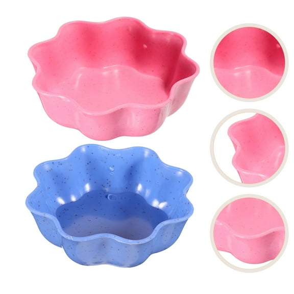 Worgeous 4pcs Flower Shaped Sauce Dishes for Serving Snacks and Condiments Plate Dipping Bowls for Home Gatherings Picnics and Party