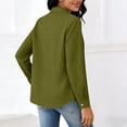 thumbnail image 5 of Mutghys Button Down Shirts for Women Solid Color Lapel Neck Long Sleeve Polyester T Shirts Relaxed Breathable Lightweight Dailywear Outdoor Shopping Vacation Casual Tops, 5 of 5