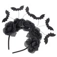 thumbnail image 2 of Halloween Black Rose Flower Headdress Headpiece Cosplay Party Havebanda, 2 of 8