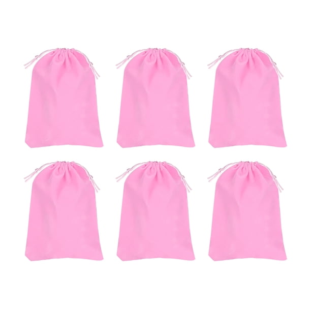 Uxcell 6 piezas de bolsas de terciopelo con cordón, 9 x 7 pulgadas, bolsas de regalo de joyería, bolsa de dulces para bodas y fiestas, rosa