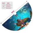 thumbnail image 3 of Lsque Underwater Fish Turtle Print Christmas Tree Skirt, Tree Skirt with Ties or Velcro, Perfect for Holiday Decorations, Halloween, and New Year-48", 3 of 7