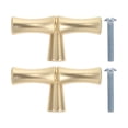 thumbnail image 1 of 2pcs cajón gabinete mango for el hogar muebles perilla anillo duradero dorado, 1 of 6