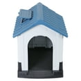 thumbnail image 3 of ZENSTYLE 26" Plastic Dog House Indoor Outdoor Puppy Shelter Kennel with Adjustable Skylight Blue, 3 of 11