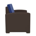 thumbnail image 6 of Flash Furniture Seneca Brown Faux Rattan Loveseat with All-Weather Navy Cushions, 6 of 9