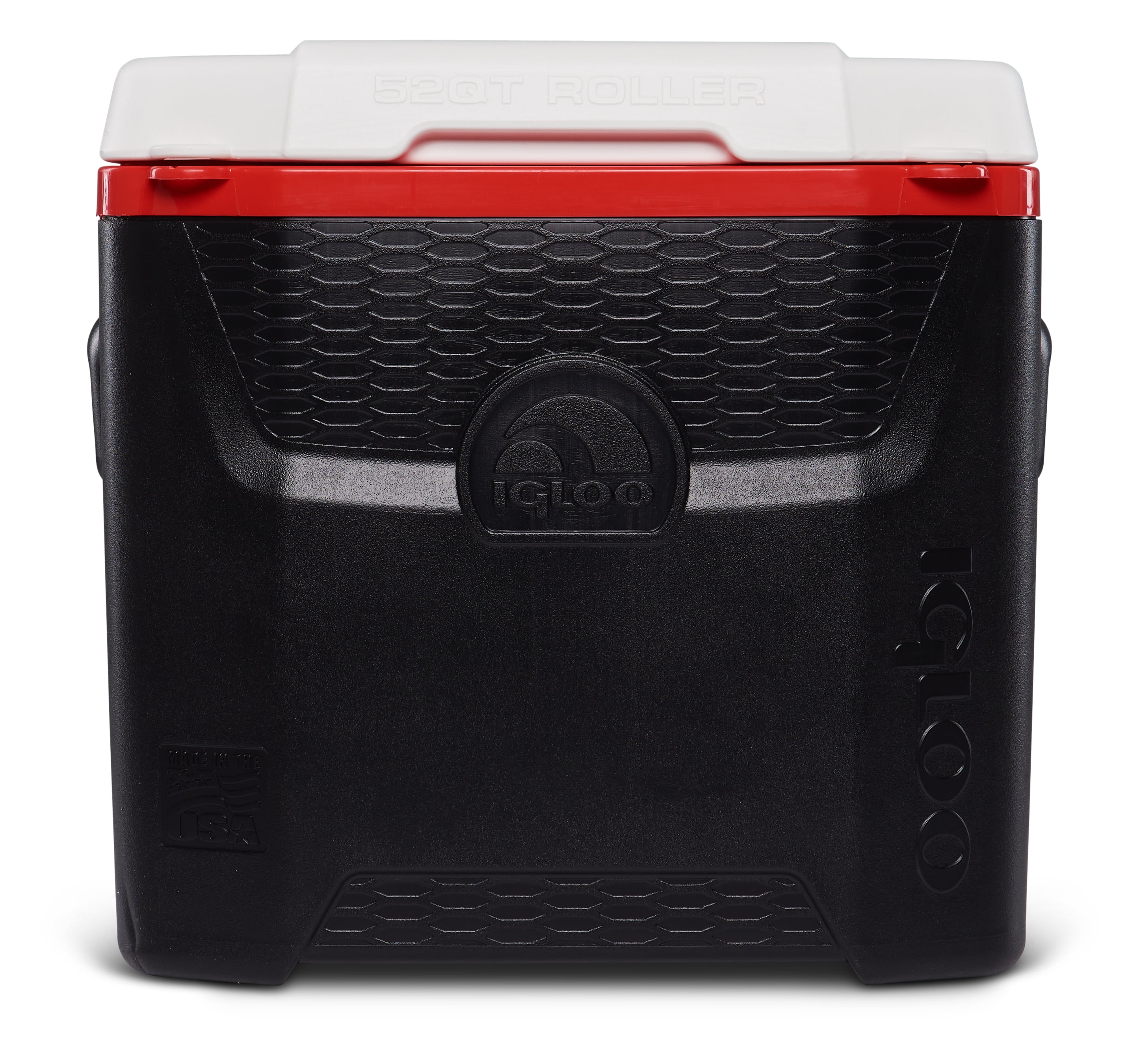 Igloo 52 qt. Hard Sided Ice Chest Cooler, Black and Red