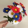 thumbnail image 5 of CHELIASD 4th of July Artificial Flower Bouquet, Red White and Blue Patriotic Memorial Flowers Arrangement for Home Centerpiece, Vase Decor, All-Season Display, 5 of 9