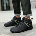 thumbnail image 3 of Rokment Women's Men's Barefoot Combat Hiking Snow Boots Cold Weather Unisex Plush Lined Warm Winter Non Slip Walking Driving Work Ankle Booties Black Size 6, 3 of 7
