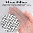 thumbnail image 3 of Botattraeck 6 Pcs 304 Stainless Steel Wire Mesh 15*21cm/5.9*8.3in 20 Mesh Steel Mesh for Vents Home Kitchen Garden, 3 of 8