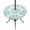 Aqua, Mint, White, variant on Round Outdoor Tablecloth with Umbrella Hole and Zipper, Aqua Monstera Leaf Tablecloth with Elastic Waterproof, Summer Tropical Plant Botanical Boho Patio Table Covers for 31" - 35" Pool Tables