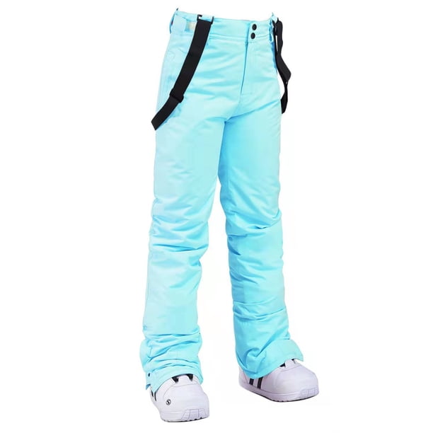 Pantalones de esquí para hombres y mujeres, tabla simple, tabla doble, a prueba de viento, impermeable, desmontable, cintura elástica, pantalones de algodón gruesos y cálidos.