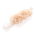 thumbnail image 5 of My Lello Baby Flower Diademas De Tela Con Cuentas, Trío Elástico, Par (Rosa Polvoriento/Crema Vainilla), 5 of 5
