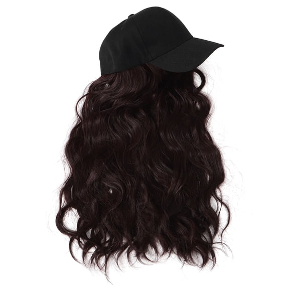 YUYUETIME Hat With Fake Hair 1Pcs Baseball Cap With Hair Attached For Parties Polyester