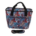 thumbnail image 1 of Knitting Bag Oxford Fabric Portable Handle Large Capacity Durable Waterproof Wide Application Crochet BagRetro Flower, 1 of 9