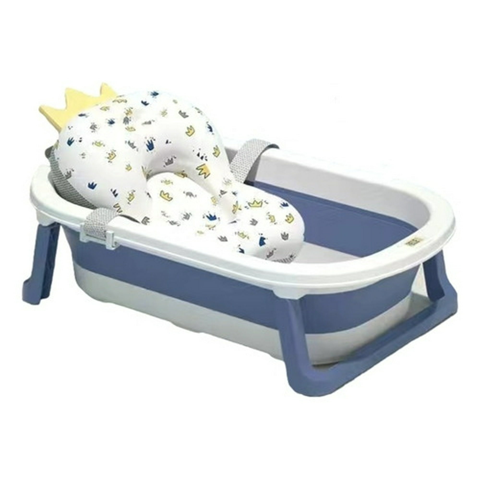 Bañera Plegable Con Cojín Y Accesorios Azul Lubabycas